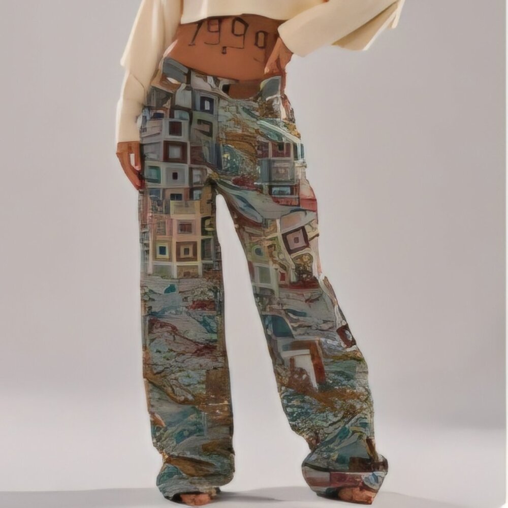 AKIRA WILD PATCHWORK TROUSER Size LL